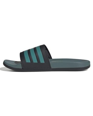 adidas Unisex-Adult Adilette Comfort, Black/Pure Teal/Preloved Teal, 11