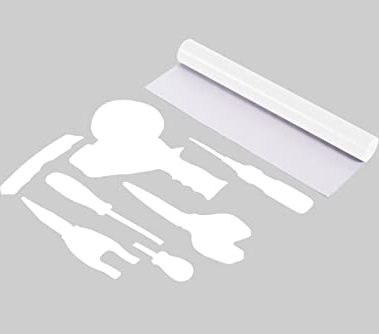 5S Lean Tool Vinyl Shadow Board Tape 15" X 180" White (White)