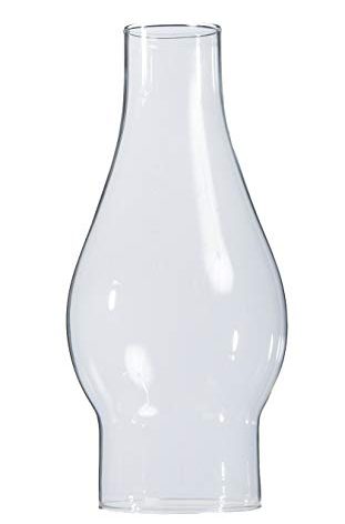B&P Lamp® 2 1/2 Inch Base by 7 1/2 Inch Tall Clear Oil and Kerosene Lamp Chimney