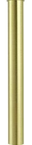 Flanged Sink Tailpiece 1-1/4" OD x 12", Brass Extension Tube for Trap, Inlet Waste Pipe Tubular Drain Connections, Brushed Glod