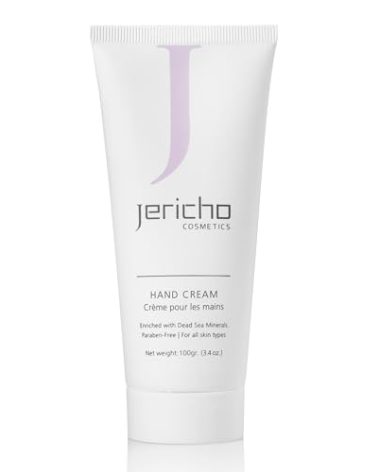 Jericho Cosmetics Hand Cream – Moisturizing & Nourishing with Aloe, Olive Oil & Dead Sea Salts – Hydrating Formula with Witch Hazel & Vitamin E – Non-Greasy, 3.4 oz