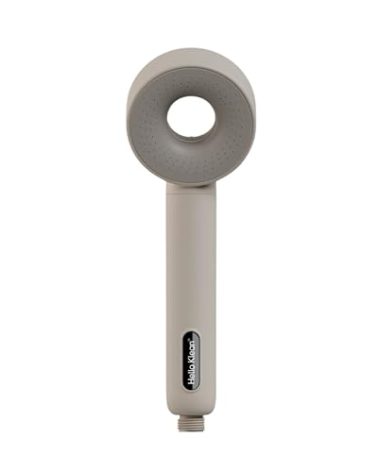 Hello Klean Shower Head in Beige - Filters Unwanted Metals, Chlorine & Impurities Found in Water - Improves Quality of Skin & Hair - Quick & Easy to Install