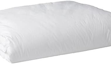 National Allergy Premium 100% Cotton Duvet Comforter Protector - Jumbo Queen Size - 96" x 92" - White - Breathable 300 Thread Count Hypoallergenic Cover - Zippered Encasement - Bedding Linen