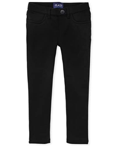 The Children's Place girls Ponte Knit Pull on Jeggings Jeans, Black Single, 18 US
