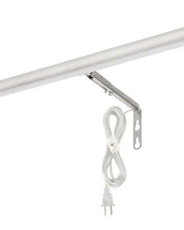 Xbuyee LED Picture Lights for Paintings Plug in, 14 inch 4W Adjustable Art Light Gallery Wall Light for Display Art Work, Brushed Nickel Finish, CRI90+, 3000K Warm White, ETL Listed