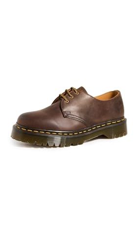 Dr. Martens Unisex 1461 Bex, Dark Brown Crazy Horse, 15 US Women / 14 US Men