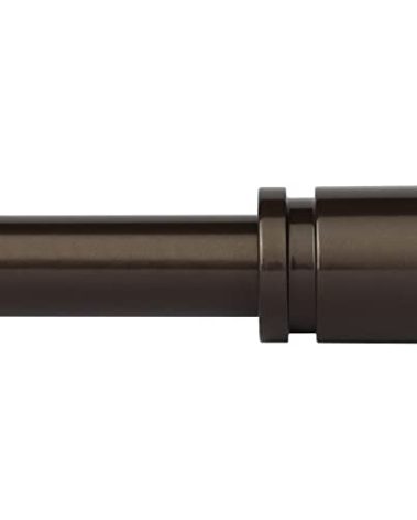 Byondeth Curtain Rods for Windows 16 to 48 or 60 Inches Max Adjustable Length 1 Inch Diameter Window Curtain Rod with Aluminium End Cap, Antique Bronze