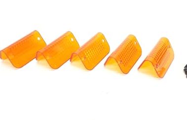 BROCK'S VISOR PARTS (5) New Fits Lund Cab Moon Sun Visor Replacement Light Lens Lenses (Amber)