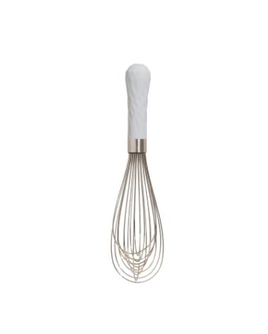 GIR: Get It Right Stainless Steel Whisk, 12 Wire Balloon Whisk for Mixing, Stirring, Beating & Blending – Durable Whisker Tool, 8 IN - Studio White