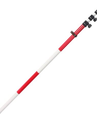 DMITER Professional Surveying Prism Pole, Adjustable Aluminum Pole, with Adapter and Twist Lock Metric-Inch Dual Scale (15FT/4.6m)