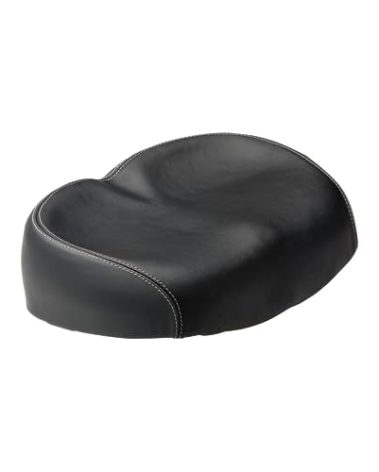 Schwinn Comfort Bike Seat for Men and Women, Soft Foam Padding, Replacement Saddle Fits All Adult Bikes with Standard Seatpost, Noseless and No-Pressure, Black