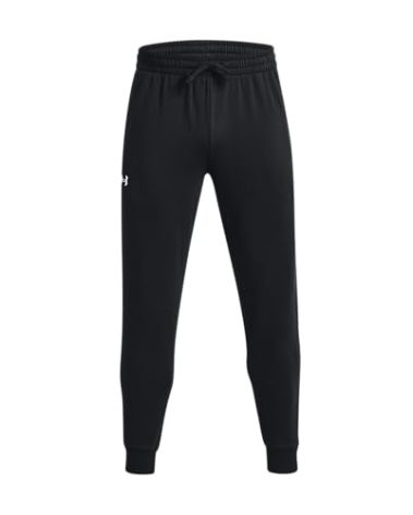 Under Armour Men's Rival Fleece Joggers, (001) Black / / White, X-Large Tall