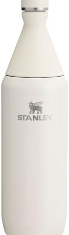 Stanley All Day Slim Bottle 34 oz | Twist On Lid with Leakproof Seal | Slim Design for Travel & Gym | Insulated Stainless Steel | BPA-Free | Cream