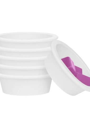 ASAWASA 6 Pcs Reusable Silicone Wax Melt Warmer Liners, Leakproof, No Mess, No Scrape, Non-Toxic, BPA Free, 2.75 in Bottom Diameter（Large Size 6pcs）