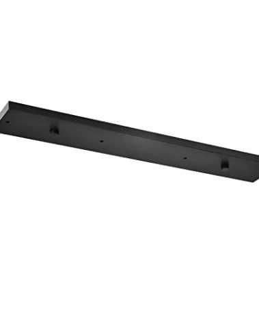 Four Pendant Light Linear Canopy Accessory Light Kit, 38 inch Flush Mount Cluster Canopy, Hanging 4 Lights with One Outlet Box for Kitchen Island, Mounting Hardware Included, Matte Black