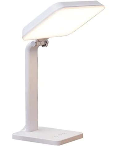 Theralite Aura Bright 10000 Lux Therapy Lamp, Sun Lamp for Light Box Therapy to Fight Low Energy with Adjustable Brightness 4 Light Settings for Sunlight Deprivation for Home and Office Use, White