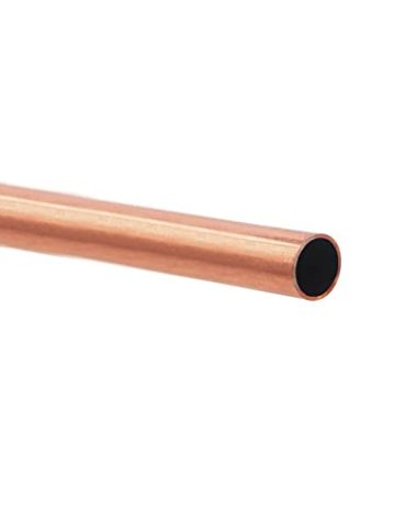 Tynulox 2"(50mm) OD 99.9% Copper Tube 1mm Wall × 300mm Length × 1Pcs, Pure Copper Tubing 110 Copper Seamless Round Tubing for Refrigerator, Jewellery and Industry