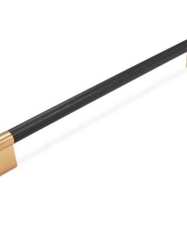 BUKOBYHE 10 Pack 15 Inch(381mm) Kitchen Cabinet Handles Black and Champagne Bronze Cabinet Pulls Drawer Pulls Kitchen Hardware