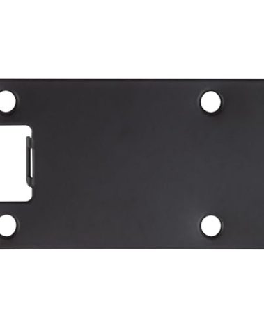 Stone Harbor Hardware Round Corner Extended Lip Strike Plate, 2-1/4" x 4", (4-1/2" Overall Length), Matte Black