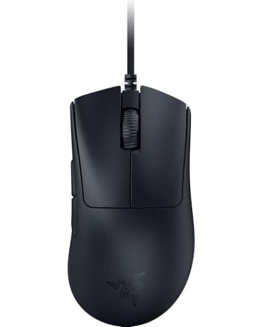Razer DeathAdder V3 Wired Gaming Mouse: 59g Ultra Lightweight - Focus Pro 30K Optical Sensor - Fast Optical Switches Gen-3-8K Hz HyperPolling-6 Programmable Buttons -Ergonomic -Speedflex Cable- Black