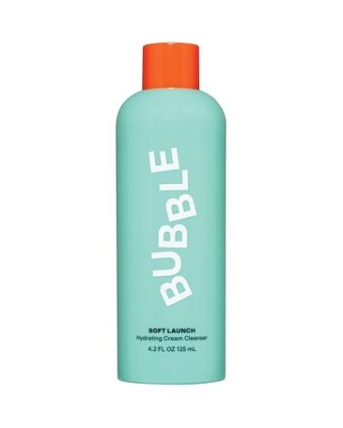 Bubble Skincare Soft Launch Cream Cleanser - Hydrating Facial Cleanser for Dry Skin - Foaming Face Wash Enriched with Avocado Oil to Soothe + Nourish Without Stripping Essential Moisture (4.2 fl oz)