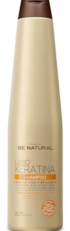 PLACENTA LIFE BE NATURAL LISSO KERATINA Shampoo with HYDROLYZED KERATIN for Straight and Shiny Hair- (350 ml/ 11.83 fl.oz)