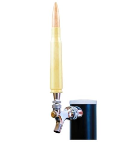 Lucky Shot - Beer Tap Handle - 50 Caliber BMG Bullet Shaped Beer Tap Handle | Premium Heavy-Duty Bar Accessory for Home Bars | Decor for Whiskey Lovers | Gift for Him (1 Pcs)