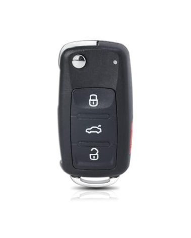 Key Fob Replacement Fits for 2012-2016 Volkswagen Beetle Passat/ 2011-2016 CC Eos Golf GTI Jetta Tiguan Touareg Keyless Entry Remote Control NBG010180T, 4 Btn