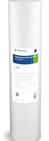 Pentair Pentek DGD-5005-20 Big Blue Water Filter, 20-Inch Whole House Sediment Filter Cartridge Replacement, Dual-Gradient Density Spun Polypropylene, 20" x 4.5", 5 Micron, Pack of 1, White