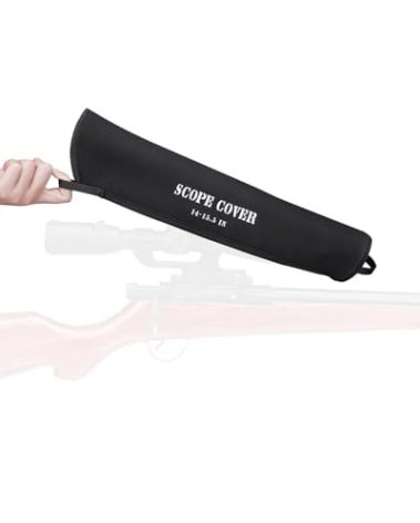 KEMIMOTO Scope Covers Neoprene Optics Lens Cover 16 Inch -18 Inch Black