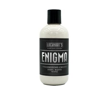 Lockhart’s Enigma Matte Cream Clay – Hair Styling Cream for Men – Firm, Long-Lasting Hold, Natural Matte Finish – Kaolin & Bentonite Clay for Volume and Texture – Nourishing Beeswax Formula (8.0 oz)