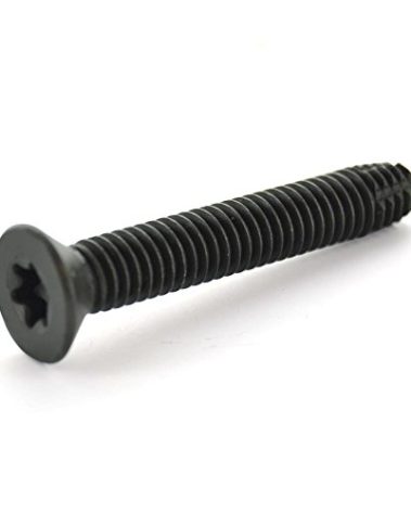 1/4-20 x 1 1/4'' Self-Tapping Trailer Deck Screws, Flat Head, Type F, Star Drive T-25, Steel Floorboard Thread Cutting Screws for Wood & Metal - 100 Pcs