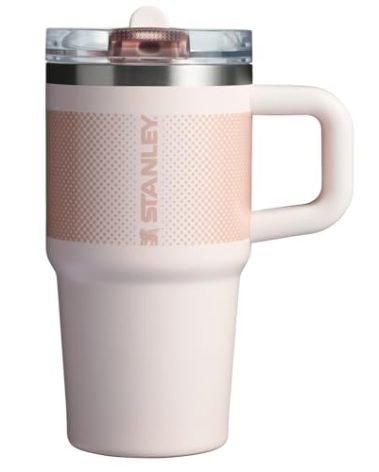 STANLEY Quencher ProTour Flip Straw Tumbler with Leakproof Lid 20 oz | Built-In Straw and Handle | Cup Holder Compatible for Travel | Insulated Stainless Steel Cup | BPA-Free | Rose Quartz Fade