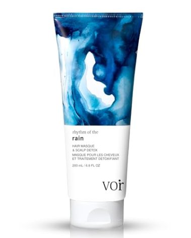 Voir Haircare Rhythm of the Rain Deep Conditioning Hair Mask with Argan Oil + Rosebay & Red Clover Extracts - Hair Mask for Damaged Hair - Scalp Detox + Restore Damage - Sulfate Free - 6.8 Fl Oz