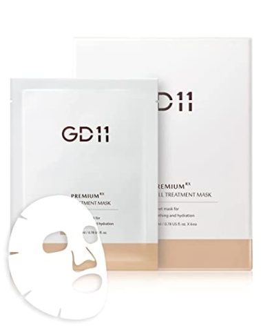 GD11 Premium RX Treatment Mask | Anti-Aging Facial Sheet Mask with Stem Cell Extract | Soothing, Moisturizing, Barrier-Strengthening & Skin Elasticity Care | Hypoallergenic Tencel Sheet, 6 Sheets
