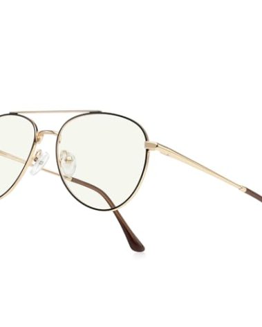 RB.Pilot Aviator Reading Glasses for men and Women Blue Light Blocking Lens Spring Temple