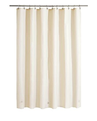 Barossa Design Beige Shower Curtain Liner - Premium PEVA, BPA & PVC Free, No Chemical Smell, Lightweight Standard Size Shower Curtain with 3 Magnets, Metal Grommets - Beige