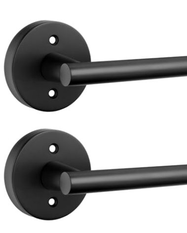 goldenwarm 1 Pack Black Dummy Door Handles, Non-Turning Single Side Pull Door Lever Matte Black, Heavy Duty Door Handle for Closet Pantry