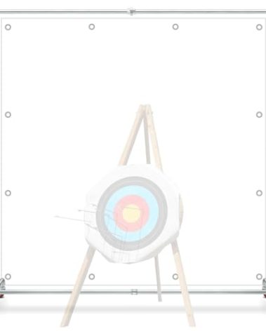 Funnymoom Archery Backstop Stand with 4 Wheels for 5 x 5 ft Netting Archery Galvanized Steel Netting Backstop Frame Suitable for Backyard Outdoor Shooting Practice