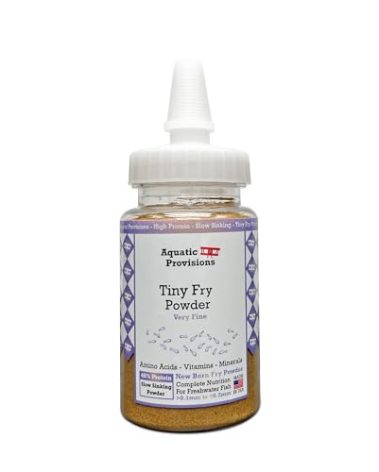 Aquatic Provisions Tiny Fry Fish Food 1.76 oz, Fine Powder for Newborn Aquarium Fish