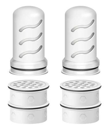JOOGTO Water Filter Replacement for LS Home Dispenser 18 C/Glass Pitcher 7 C/Plastic Pitcher 10 C/Plastic Pitcher 7 C.4 Activated Carbon + Ion Exchange Filter and 2 Membrane Micro Filter (4+2)