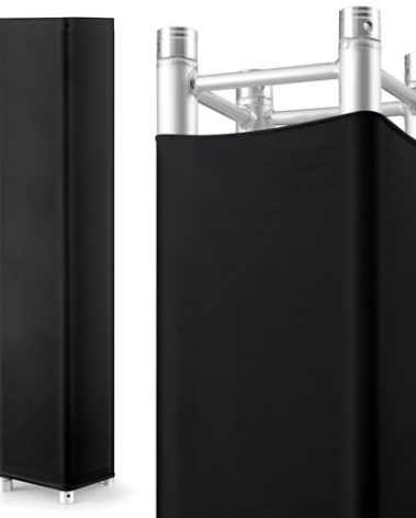 Hahafelt 2 Pcs Black Truss Cover Fits 6.56 ft x 12 in Box Truss Scrim Elastic Fabric Seamless Integration Easy Installation Pull over Truss Sleeves