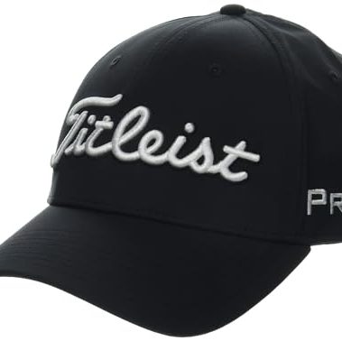 Titleist Tour Performance Golf Hat, Black/White