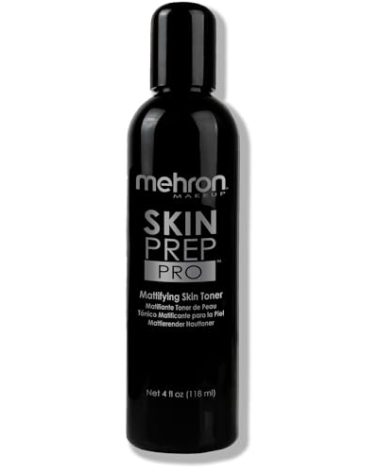 Mehron Makeup Skin Prep Pro Mattifying Skin Toner | Long Lasting Pre-Makeup Primer 4 fl oz (120 ml)