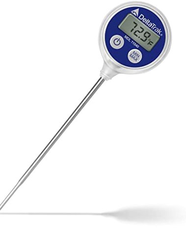DeltaTrak 11040 Professional Digital Meat Themometer Waterproof for Kitchen, Food Cooking, Grill, BBQ, Smoker, Candy, Coffee, Blue