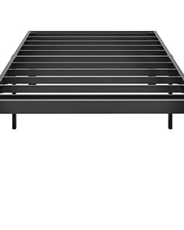 ALDRICH Metal Twin Bed Frame - 16 Inch Tall Black Basic Steel Slats Platform, Easy Assembly Heavy Duty Noise Free Bedframes, No Box Spring Needed