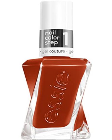 essie Gel Couture Nail Polish, Long-Lasting Amber Brown Nail Polish, Vegan, Fab Florals, 0.46 fl oz
