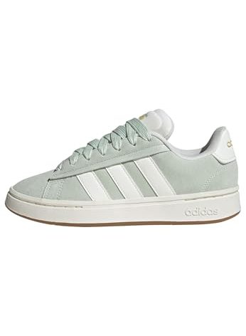 Adidas Women's Grand Court Alpha, Linen Green/Off White/Gold Metallic, 5.5