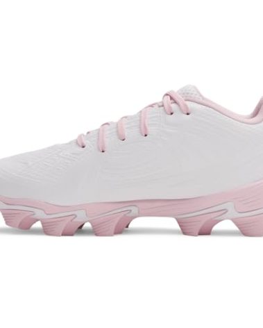 Under Armour Women's Glyde Sola RM Softball Cleats, (101) White/Red/Stone, 5.5, US