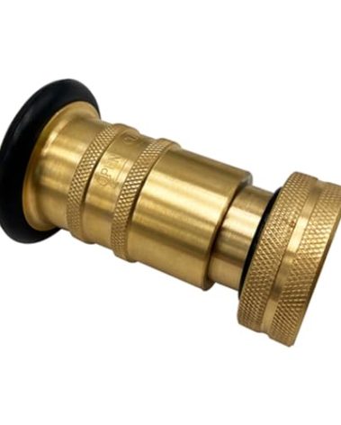 SAFBY Fire Hose Nozzle Brass Fire Equipment Spray Jet Fog (1.5" NPT/NPSH)